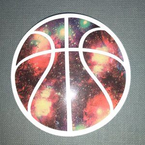 Galaxy basketball sticker
